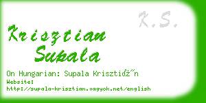 krisztian supala business card